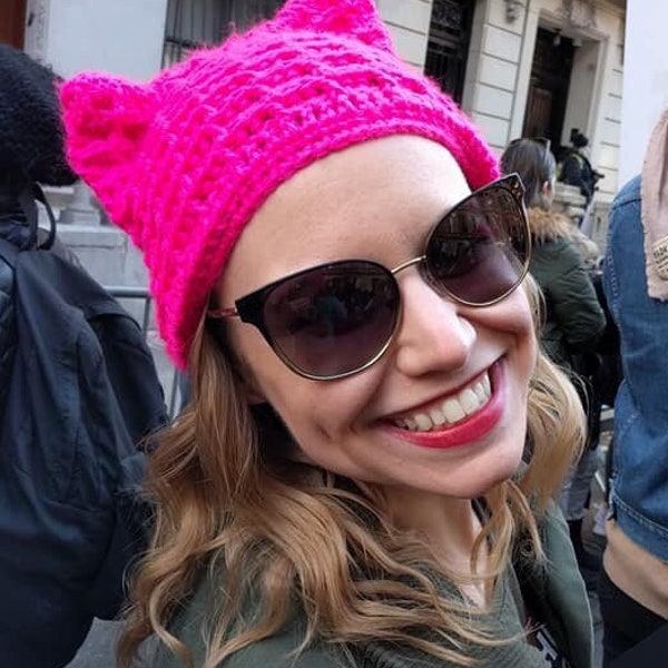 Waffles The Kitten Hat/Cat Ear Hat/Winter Beanie/Pussy Hat/Womens March Hat