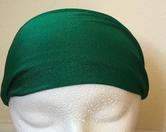 Green Headband - Oregon Ducks, Dark Green, Sports Headband, Elastic Headband, Spandex Headband, Work Out Headband, Dark Green, Forrest Green