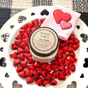 Pure Soy Wax Candles, Lovespell | Mason Jar Soy Candle| Handmade candles| Luxury scented candles|Farmhouse Candles, gifts