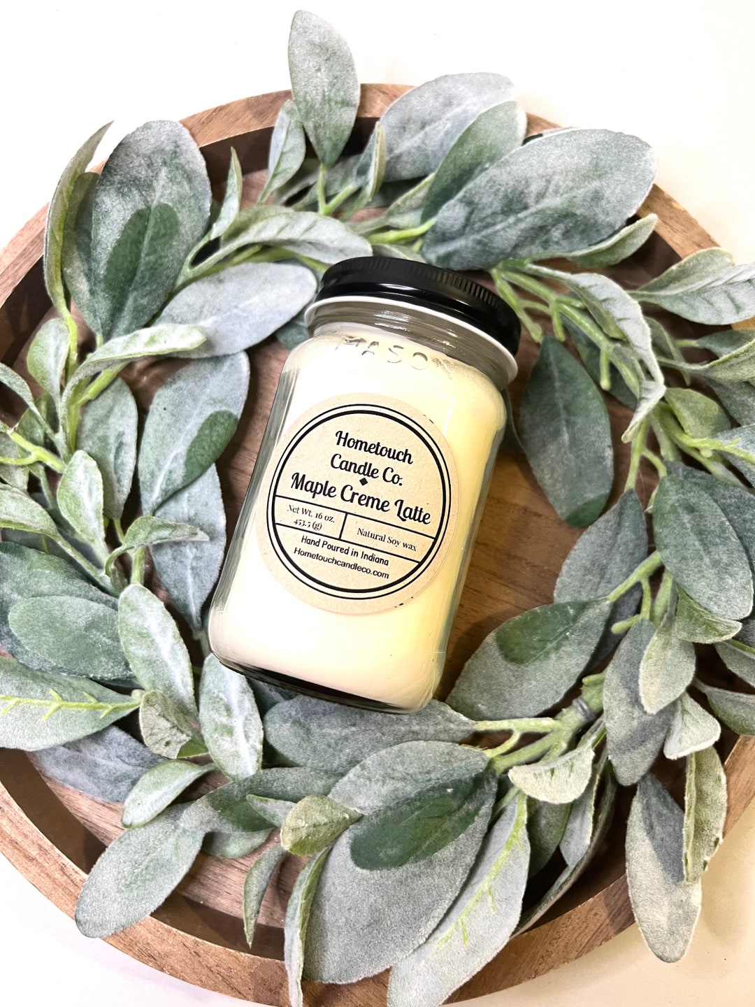 Pure Soy Wax Candles, Violets & Roses Mason Jar Soy Candle, Handmade