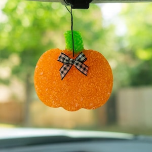 Pumpkin Car Freshie: Fall Scented Aroma Beads, Car Air Freshener