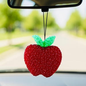 Apple Shaped Aroma Bead Car Air Freshener: Apple Scented Freshie