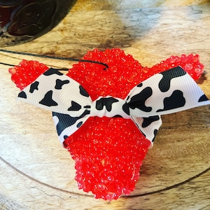Cow Print Car Freshie: Handmade Aroma Bead Air Freshener