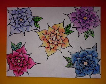 Water color flower painting