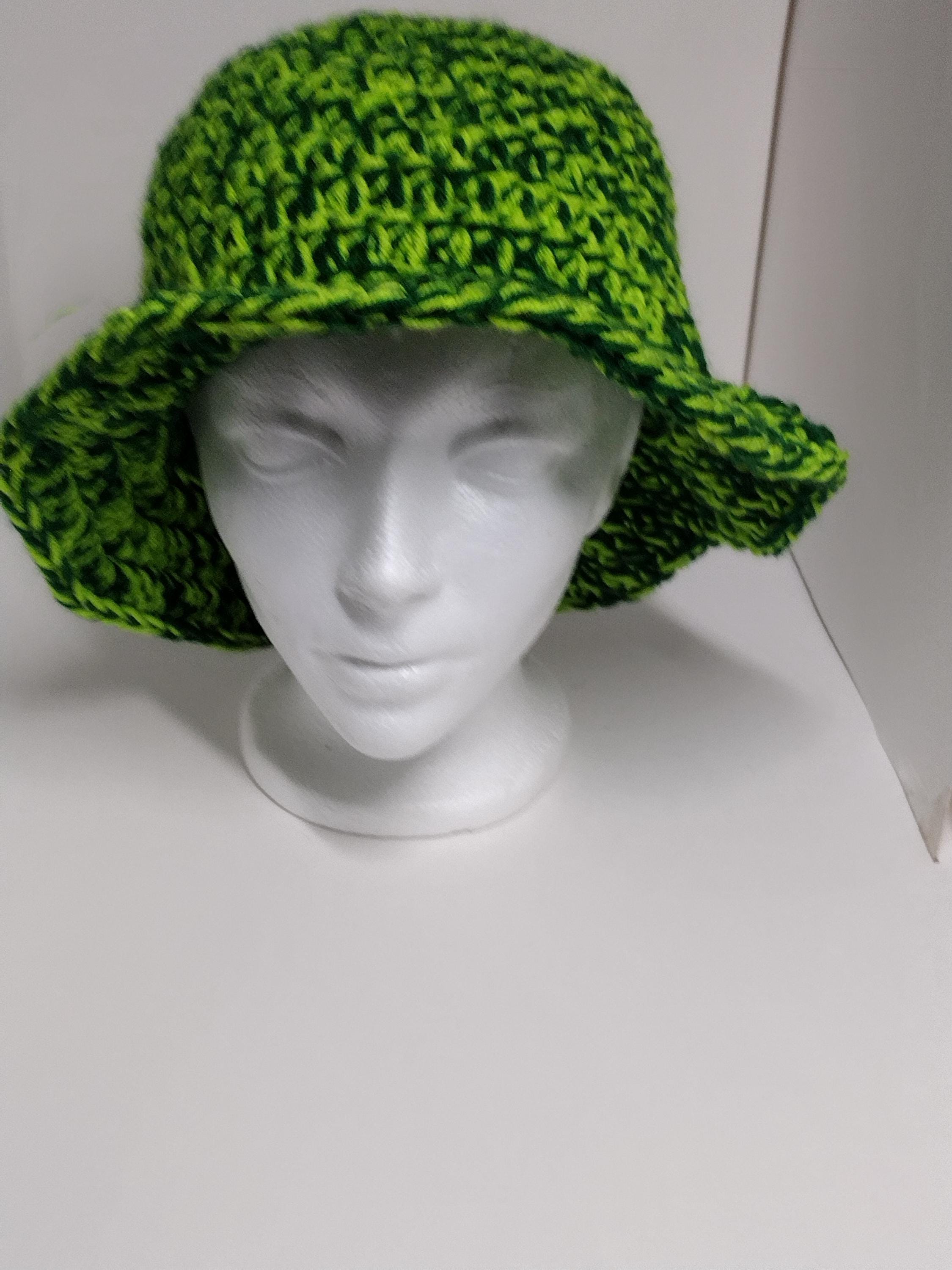 light green and dark green bucket hat ready to ship - Thumbnail 3