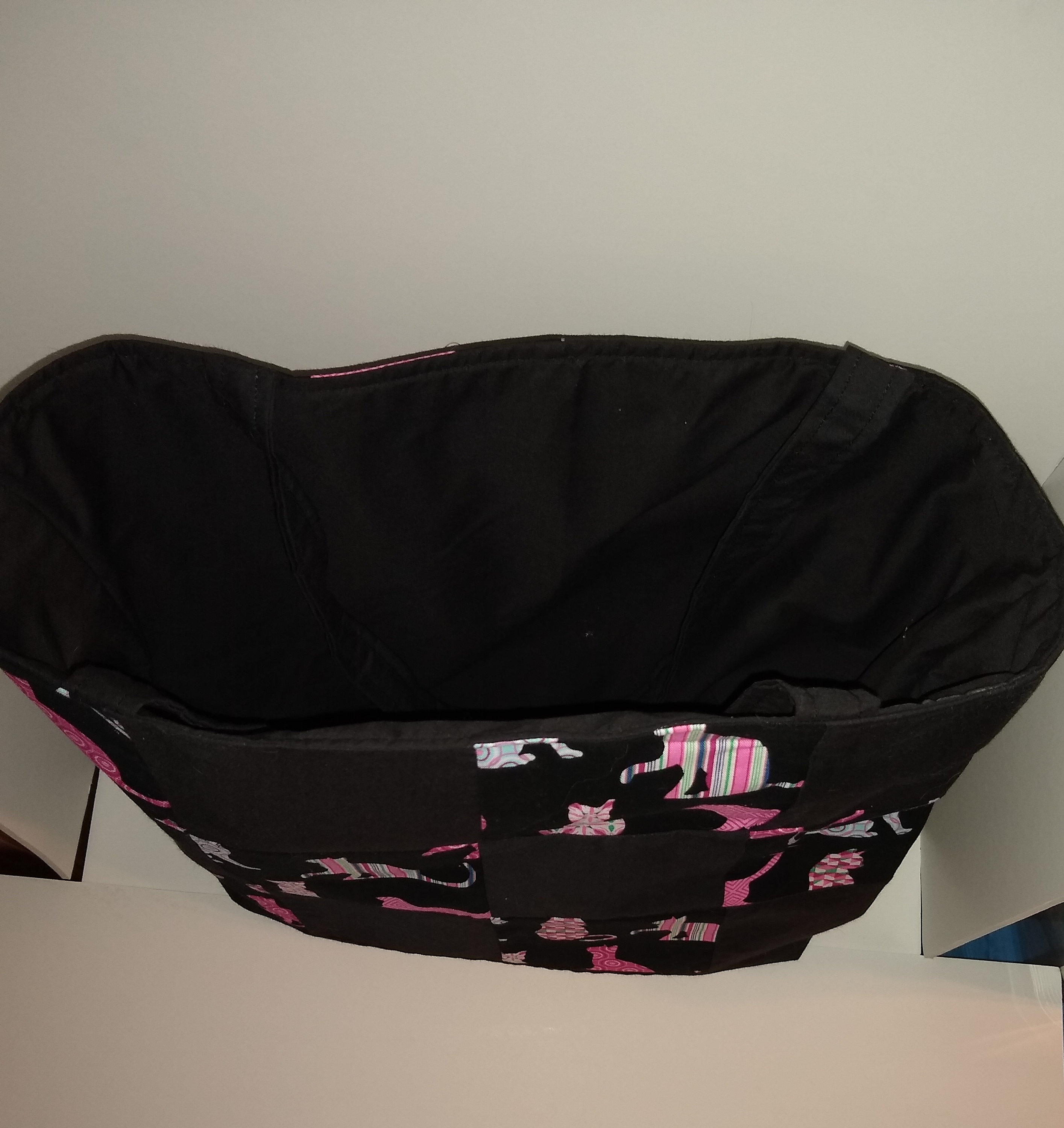 Pink cats quilted tote bag - Thumbnail 6