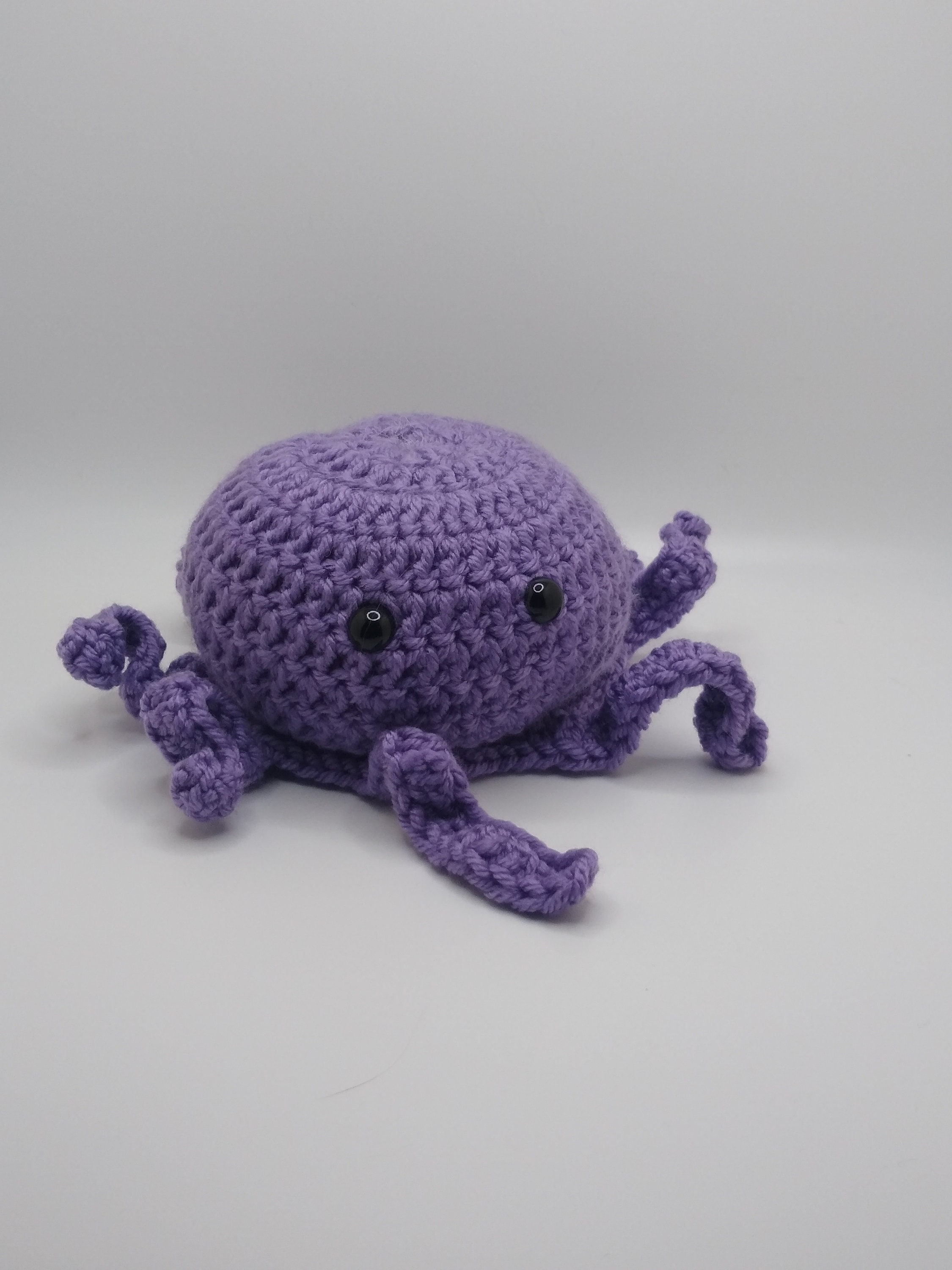 amethyst amigurumi octopus plushy - Thumbnail 2