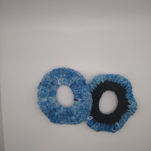 Lapis Crocheted hair scrunchie