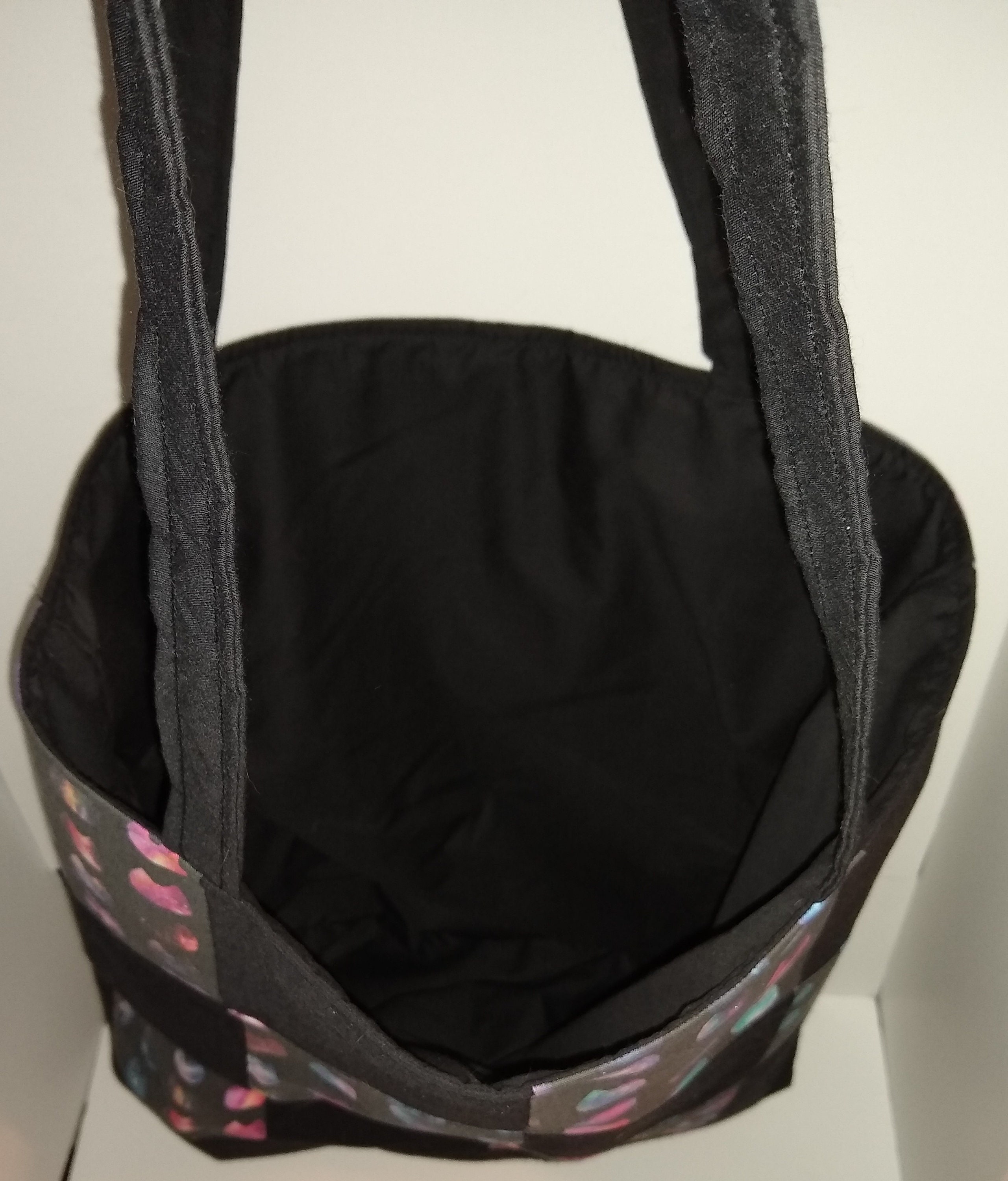 Galaxy cat head quilted tote bag - Thumbnail 4