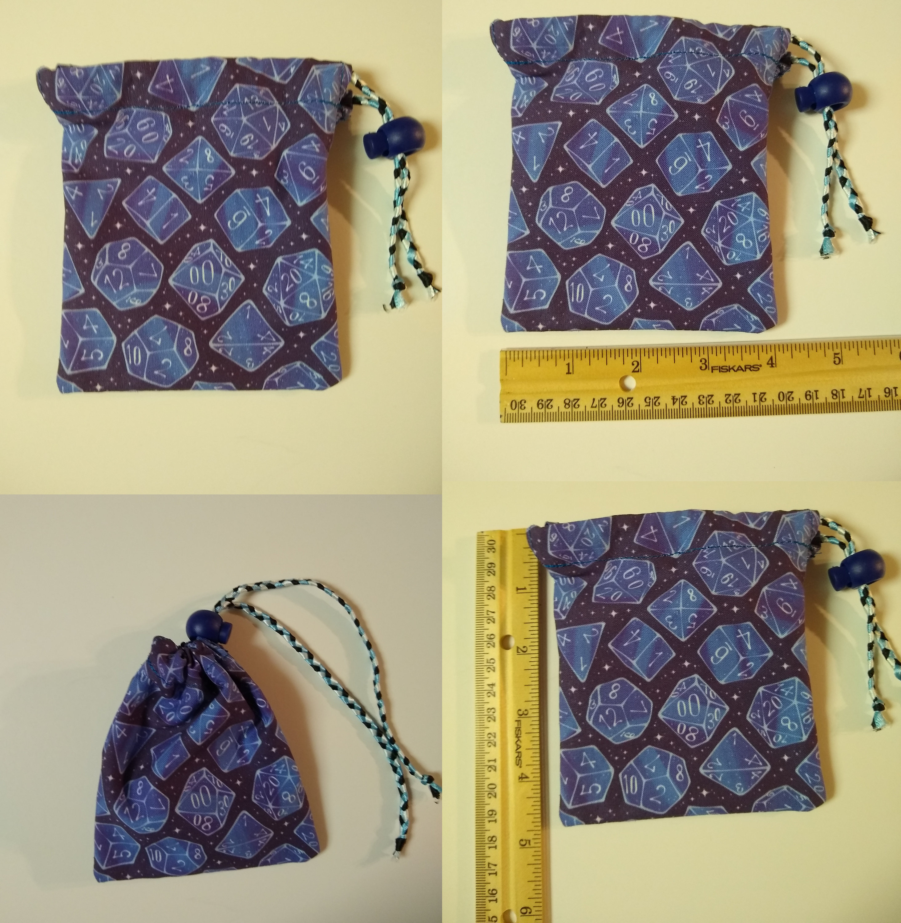 Dice Fabric Dice Bag With Adjustable Draw String Etsy