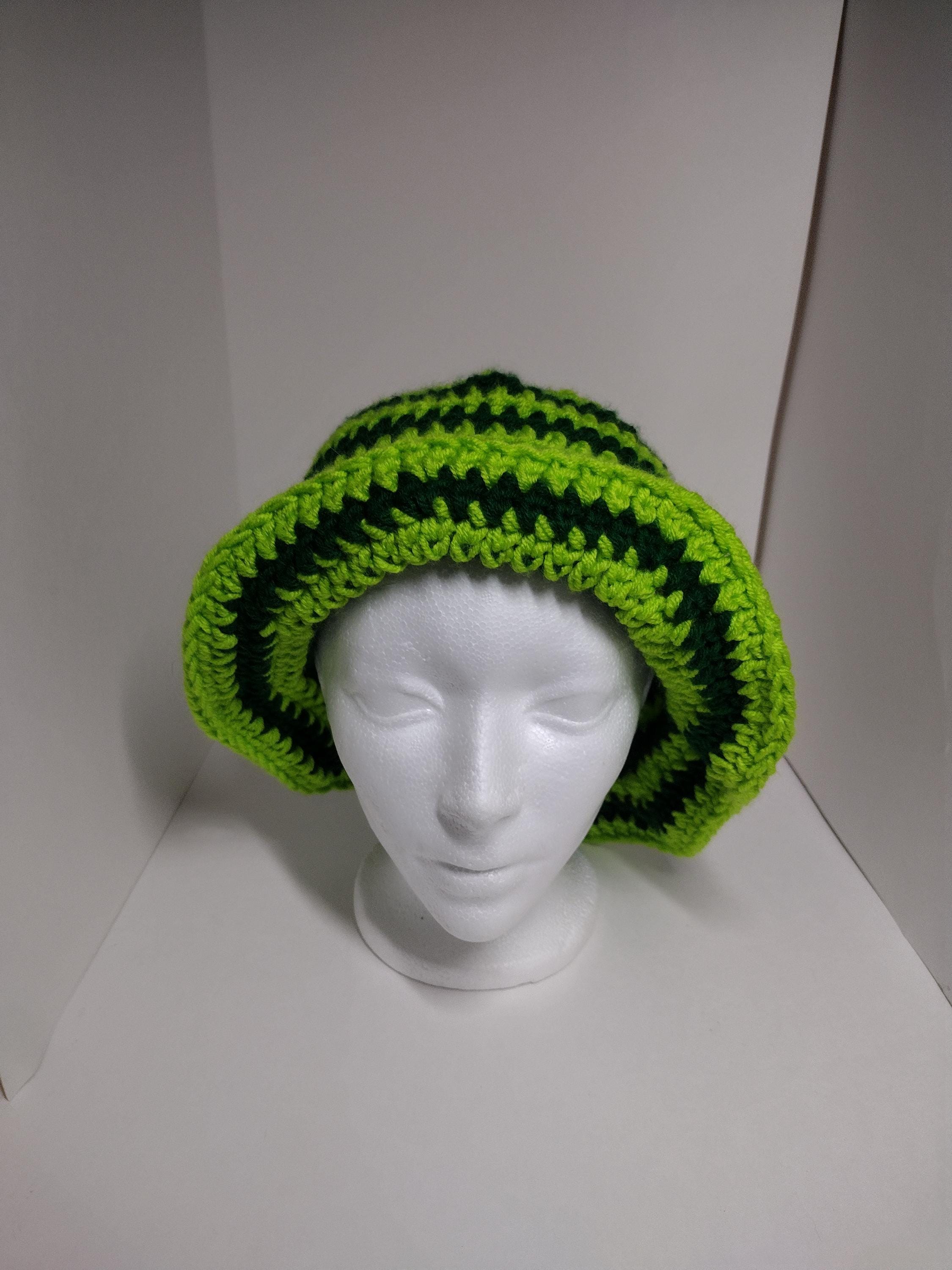 light green and dark green spiral bucket hat ready to ship - Thumbnail 2