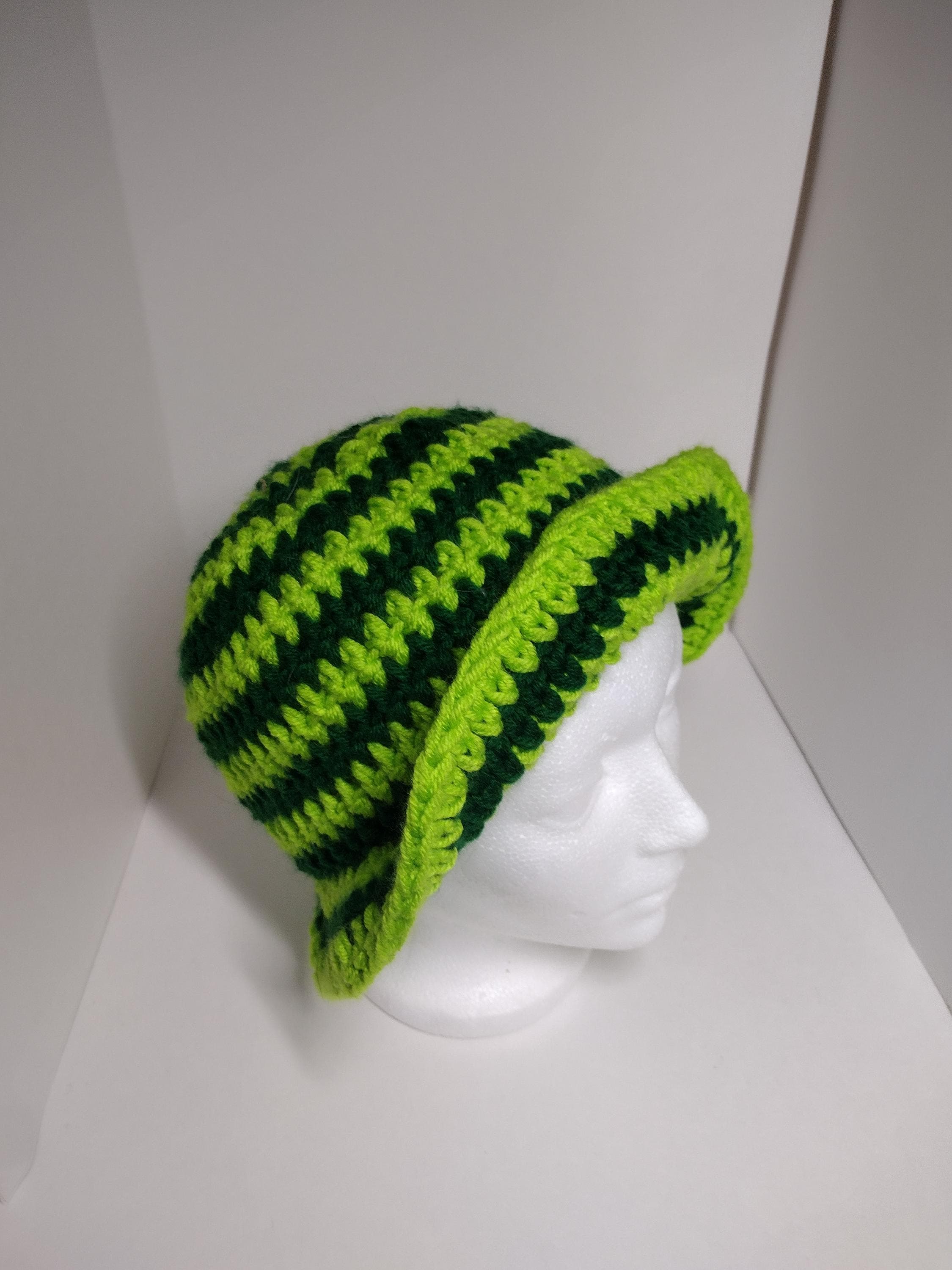 light green and dark green spiral bucket hat ready to ship - Thumbnail 4
