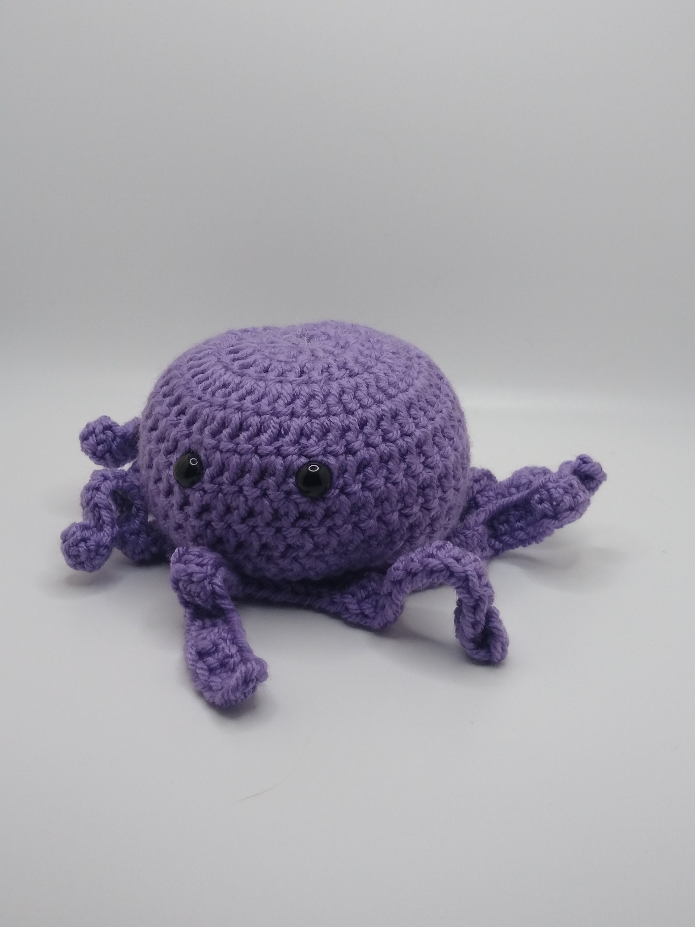 amethyst amigurumi octopus plushy - Thumbnail 3