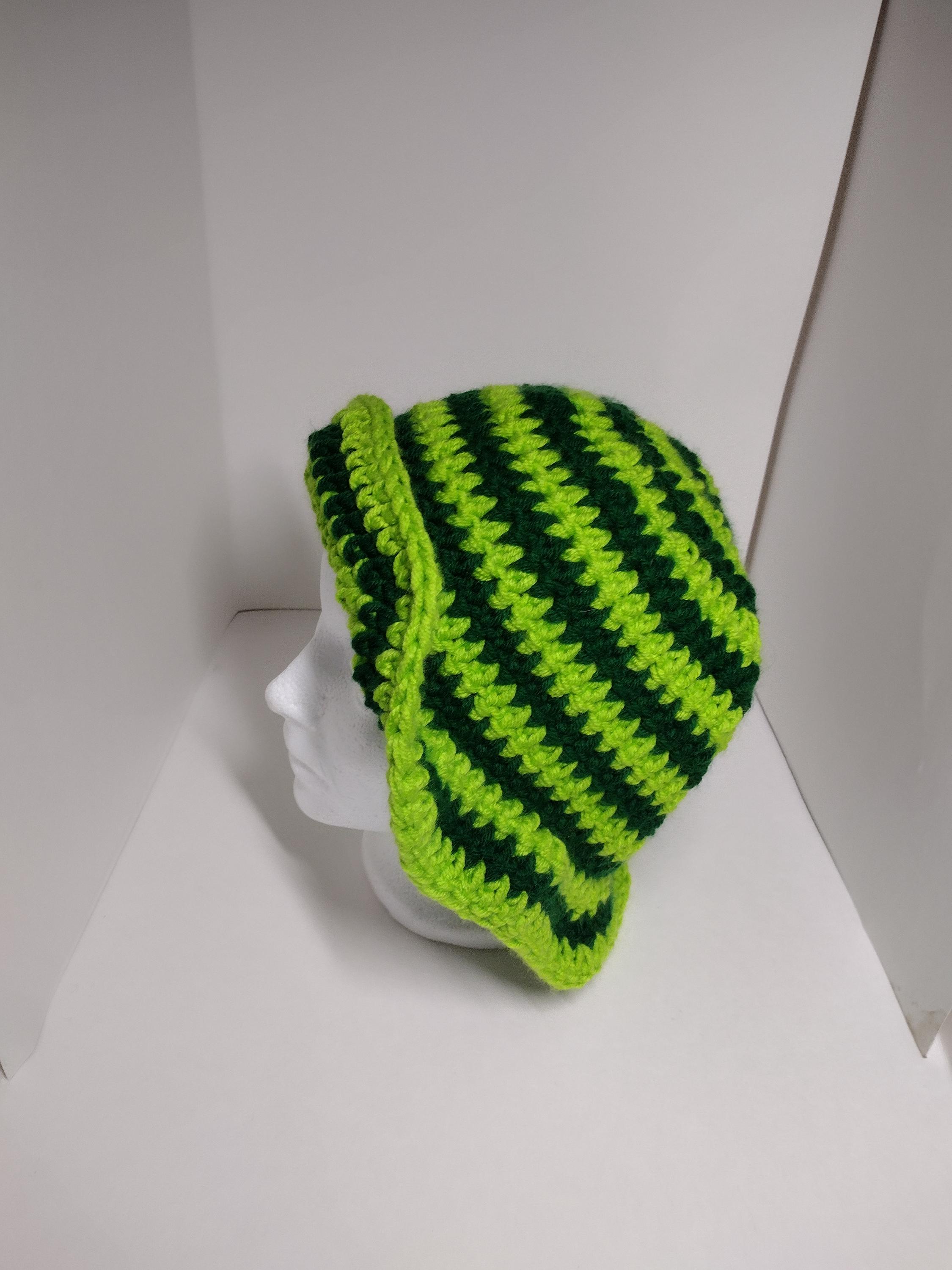 light green and dark green spiral bucket hat ready to ship - Thumbnail 7
