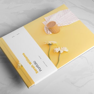 Portfólio + Currículo para Designers / Artistas / Fotógrafos - Modelo para impressão / Publicação digital A4 + Brochura USletter para Indesign