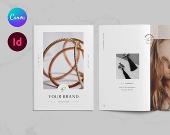 Jewelry Lookbook / Catalog Brochure Template for Canva and Indesign