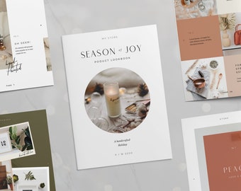 Produktkatalog / Lookbook / Geschenk-Guide - A4 und US-Buchstabe Indesign-Vorlage