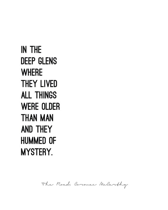 The Road Cormac Mccarthy Quotes The Road // Cormac Mccarthy // Quote Poster // Minimalist // | Etsy Hong  Kong