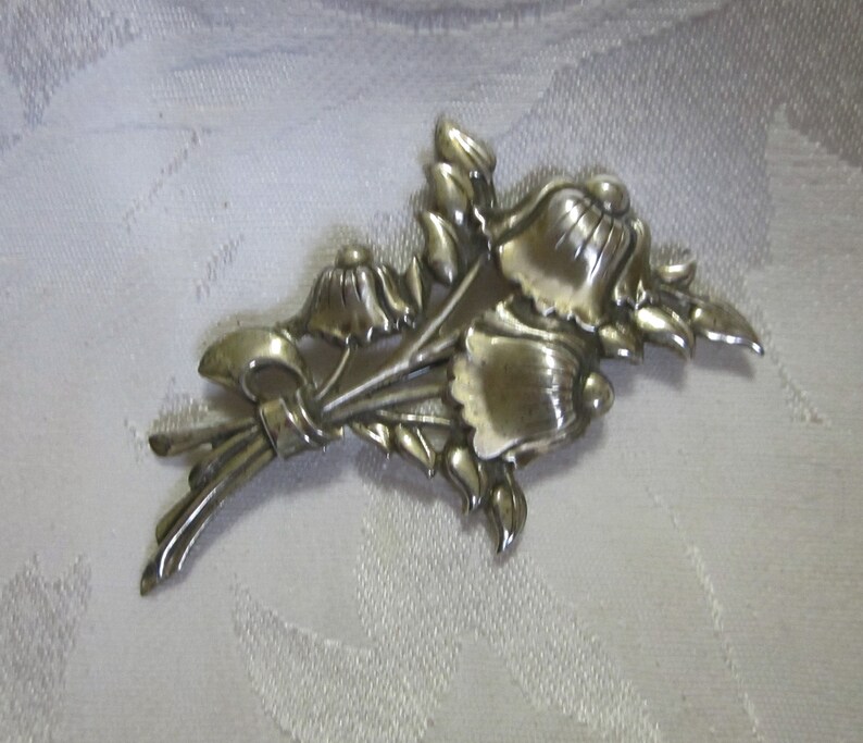 Signed Truart Sterling Silver Brooch Pin 3 Vintage Jewelry Truart Sterling