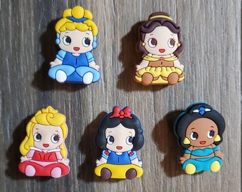 Princess, Belle, Cinderella, Shoe Charms, Disney Inspired, Embellishment, Party Favor, Girl, Boy