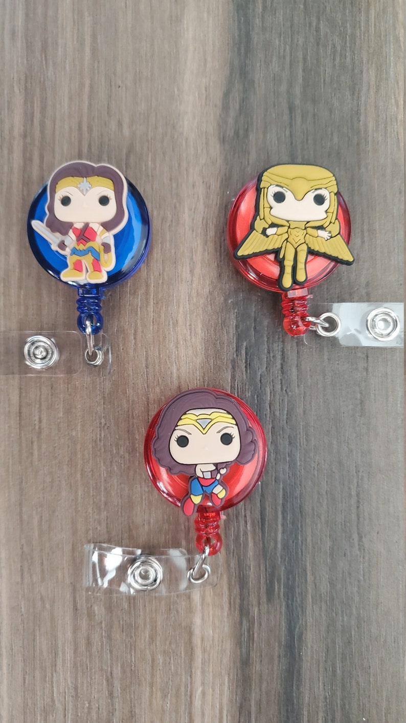 Super Heroes Pediatric Badge holder nurse badge reel Teacher Badge Holder Wonder Woman Badge holder Nurse ID badge holder