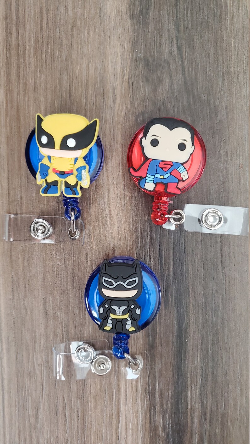 Super Heroes Pediatric Badge holder nurse badge reel Teacher Badge Holder Wonder Woman Badge holder Nurse ID badge holder