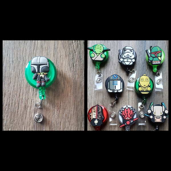 Star Wars, Porta credencial, Porta credencial de enfermera, Carrete para credencial de enfermera, Porta credencial pediátrico, Porta credencial de maestro