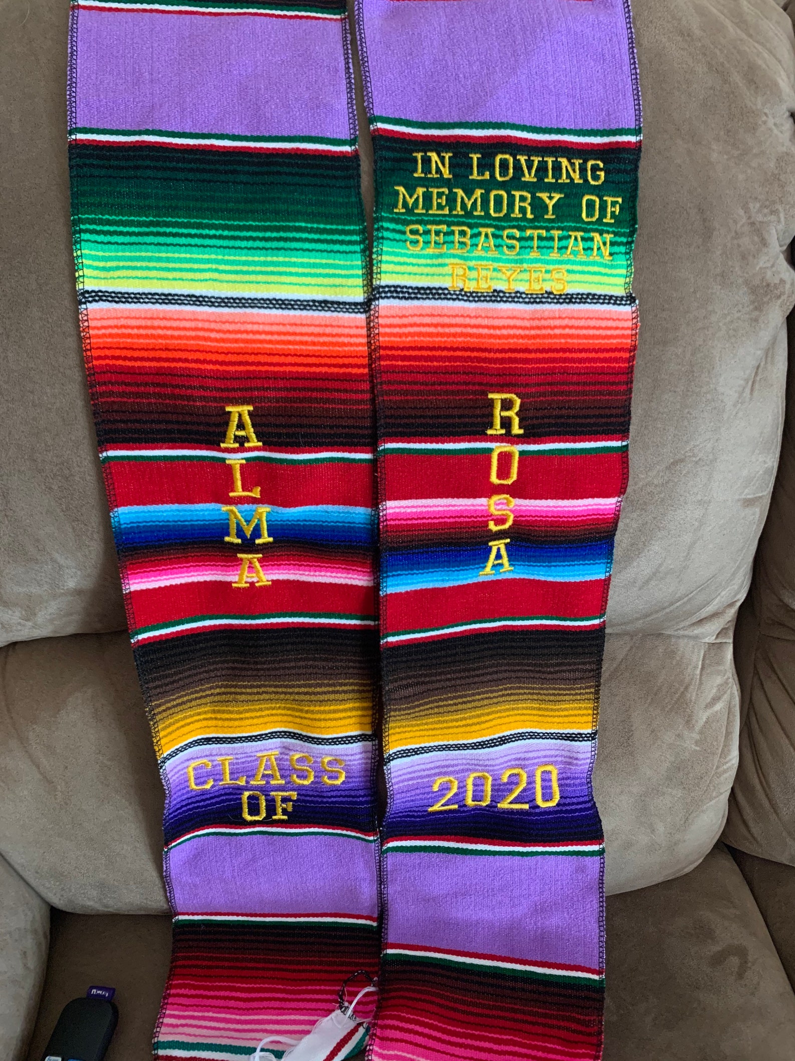 Personalized Mexican Graduation Stole Mexican Serape Stole Etsy