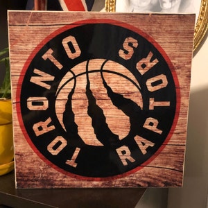 Toronto Raptors Wooden Sign | 10 x 10 Wall Art | Handmade | Basketball Art  | NBA Champs | Gloss Finish | Laser Transfer Print