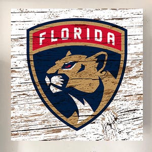 Rustic Hockey Club Wooden Sign | Anaheim Team Decor | Laser Print on Wood Panel | Gloss Finish | 10x10 Man Cave Wall Art