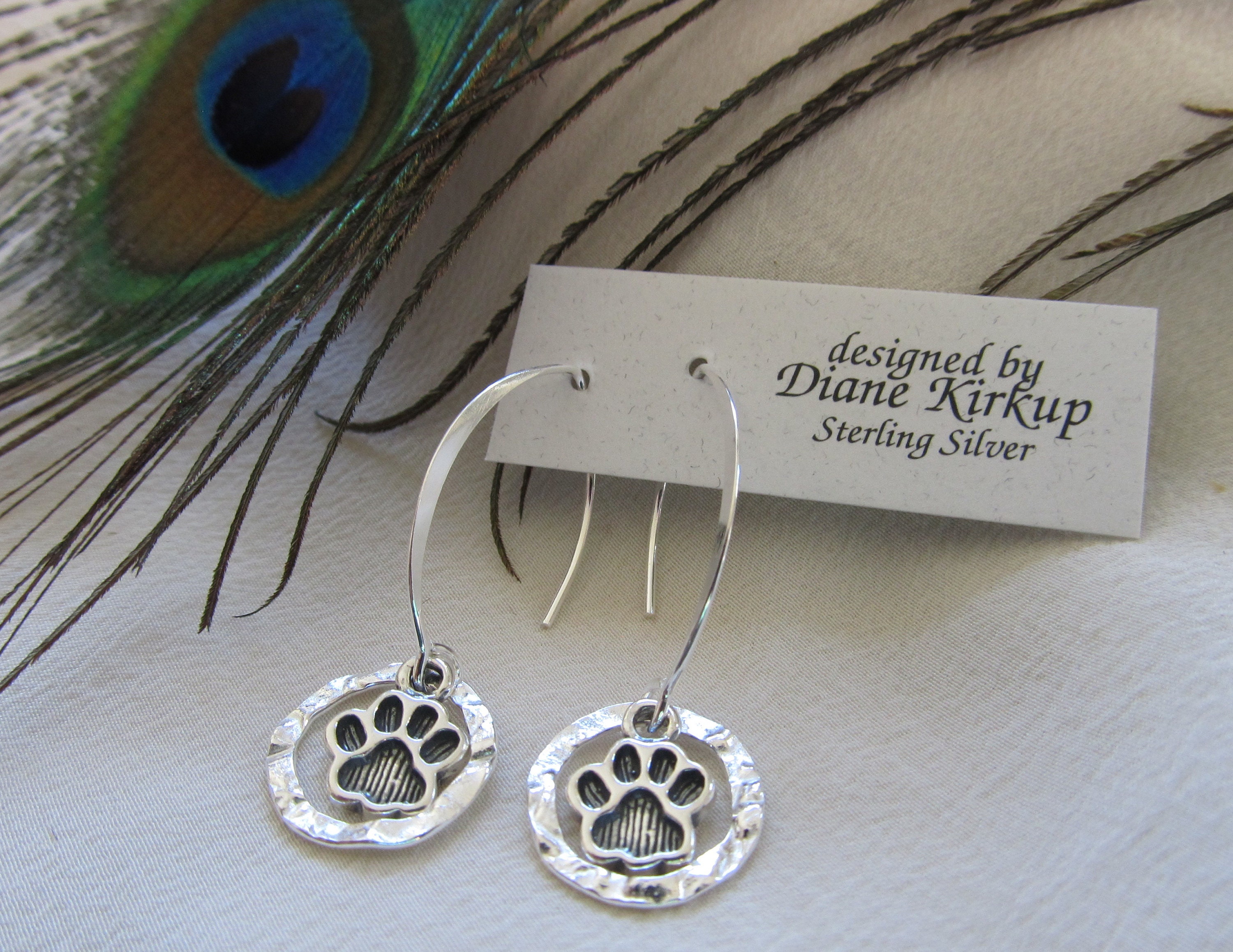 includes extra attachment Jump Ring Cat and Dog Charm in Sterling Silver 