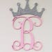 Single Decorative Crown Wall Letter Nursery Letter Wooden - Etsy