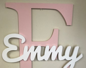 Wooden letters / Wood name Letters/ Nursery Name Sign/ Wall hanging sign/ Personalized name on Large Letter/ Capital Letter with Name