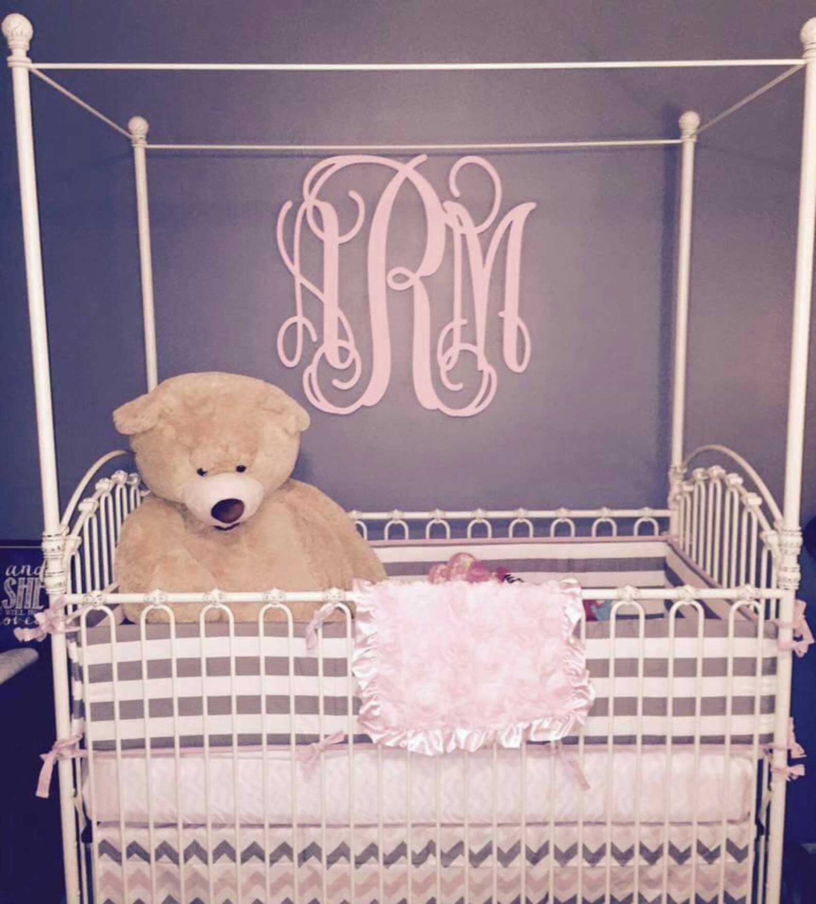 Nursery Decor Wooden Monogram Wall Art Large Wood Monogram Etsy