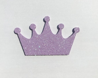Purple Glitter Princess Crown Decor, Wall Decoration, Girls Bedroom Decor, Fairytale Decor, Princess Theme Nursery