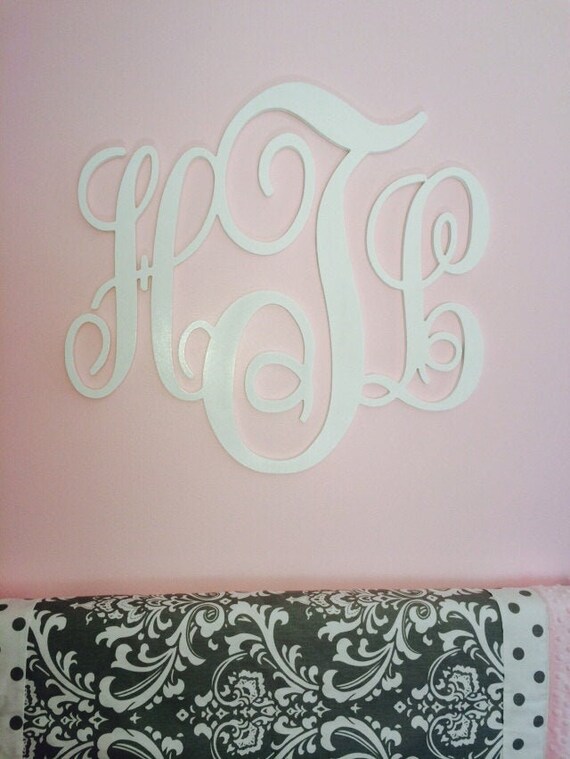 Nursery Decor Wooden Monogram Wall Art Large Wood monogram Etsy