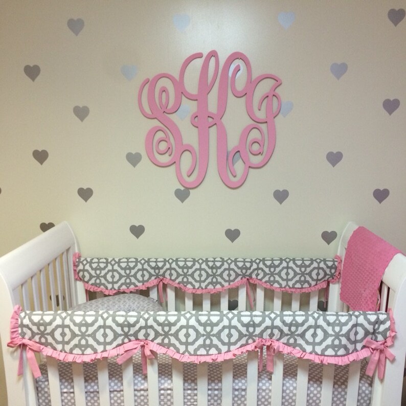 Large Wall Letters Script Monogram Wooden Nursery Decor Home Wedding