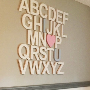 Wooden Alphabet Letters Set, Painted Wooden Letters, Wall Hanging, Nursery  Decor, Alphabet Wall, ABC Wall, Nursery Wall Art 