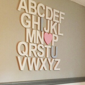 Wooden Alphabet Set, Nursery Wall Letters, Alphabet Wall Art, Wooden ...