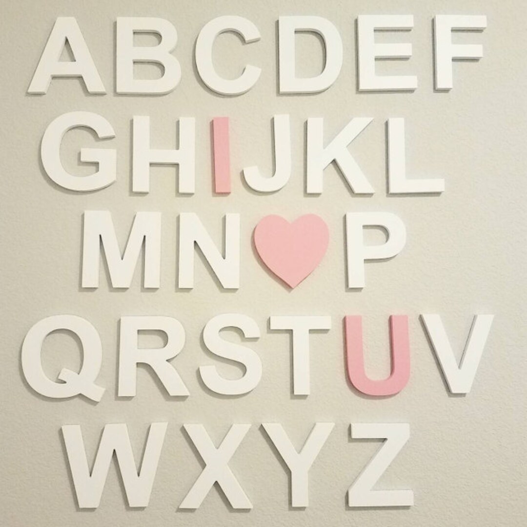 Wall Letters for Nursery ABC Sign Decorative Wall Letters Kids Room