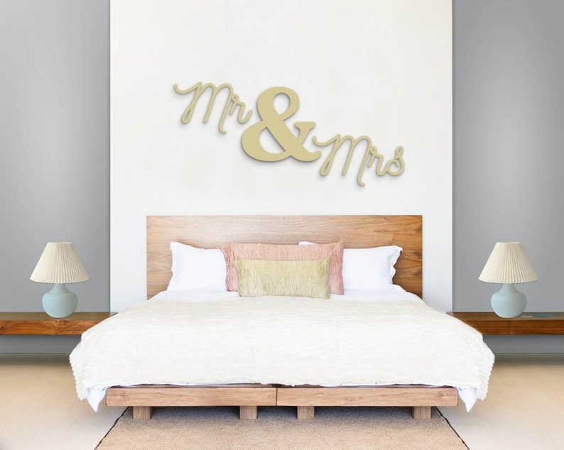 MR & Mrs Wall Sign Wall Hanging Letters Home Decor Bedroom Etsy