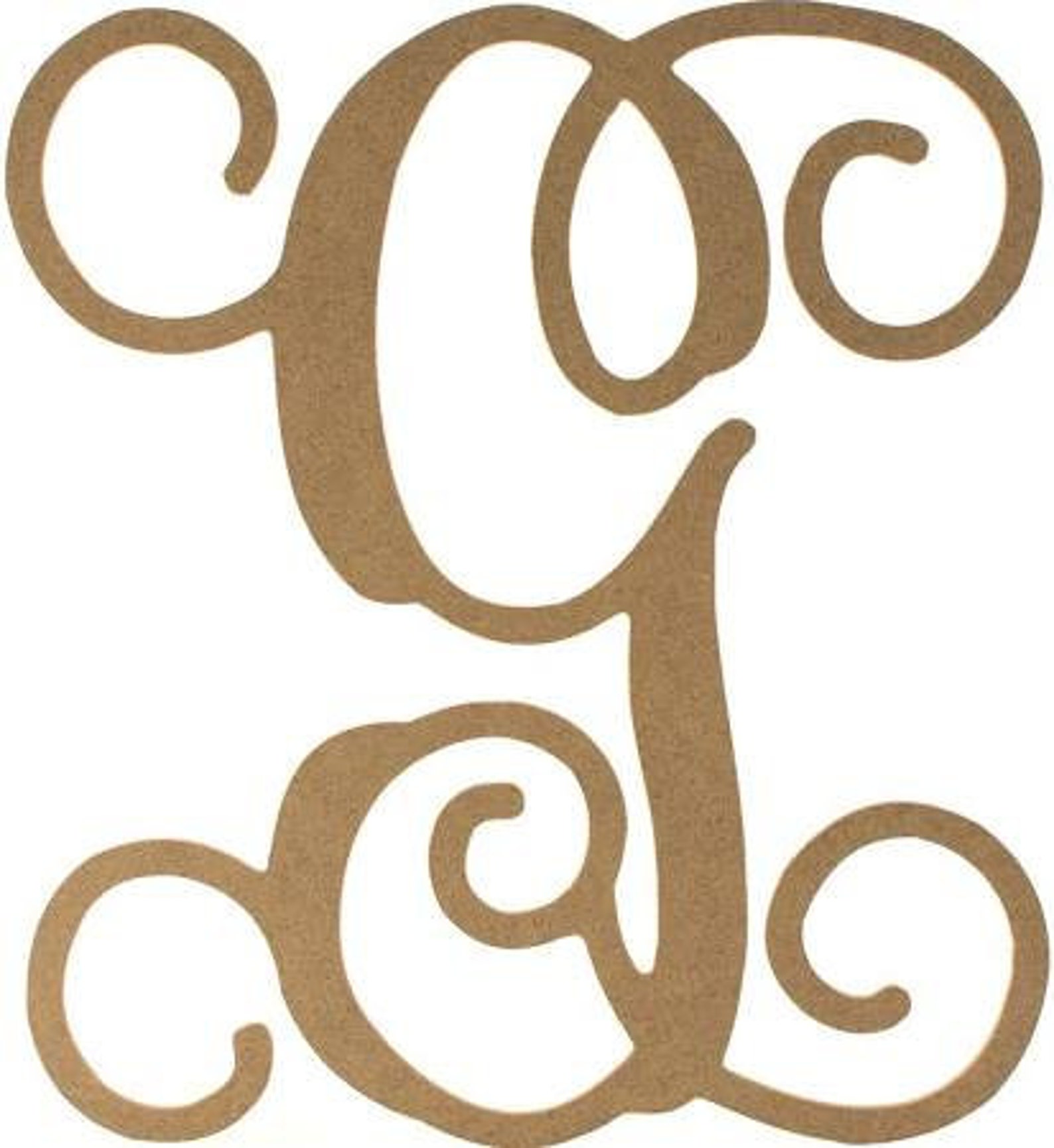 16 Wooden Monogram Letters Wooden Initials Single Vine Etsy