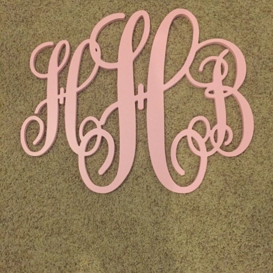 Wooden Monogram Wall Decor, PAINTED Monogram,all Sizes, Home Decor