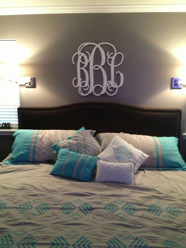 26 PAINTED Wood Monogram Initials Wall Decor Hanging Etsy