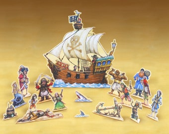 Pirates High Seas play set printable
