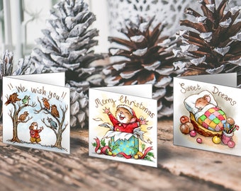 Cute Mouse Christmas 15 Gift Tags - Download and Print