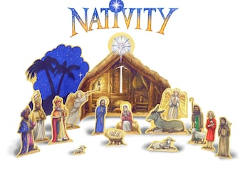 Nativity play set printable
