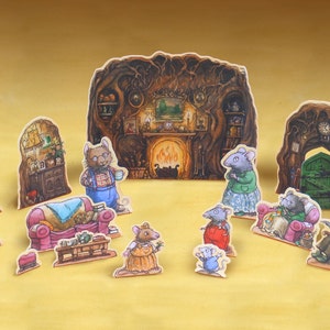 Ensemble de jeu Little Mouse Living Room imprimable