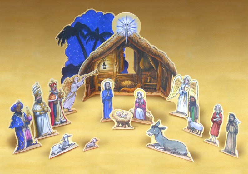 Nativity Play Set Printable Etsy