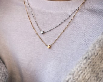 Second star on the right - Necklace with mini steel star